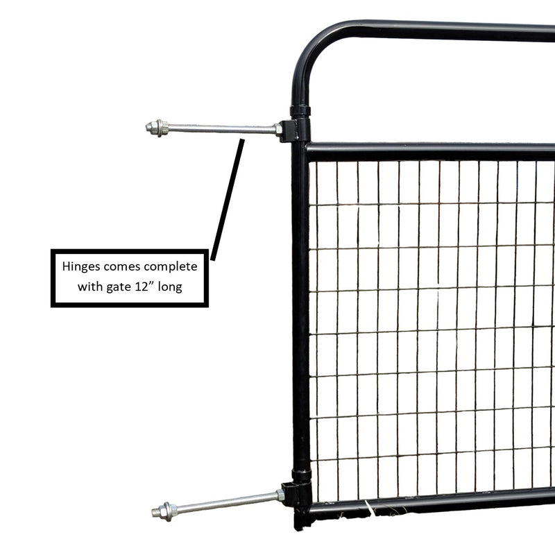 6' MESH BORDER WIRE MESH GATE (BLACK)