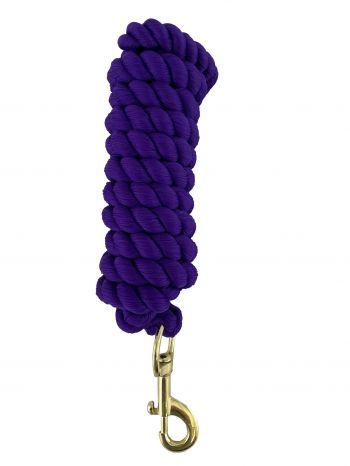 10' Braided Cotton Lead with Brass Snap