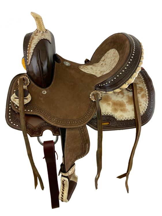Double T Youth 12" Hard Seat Barrel Saddle