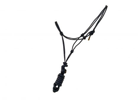 Medium / Large PONY Size Adjustable Cowboy Knot Halter with Matching Removable Lead