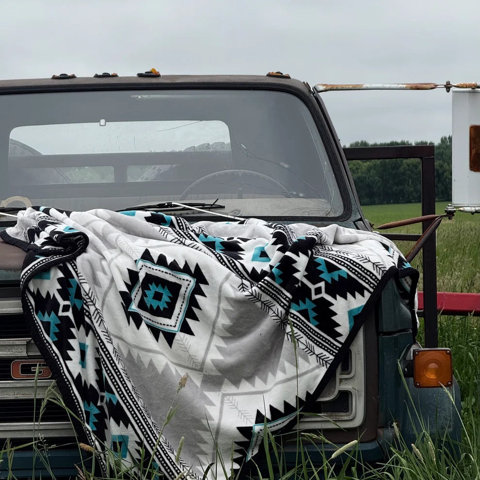 Western White Polar Fleece Blanket - 60" x 80"