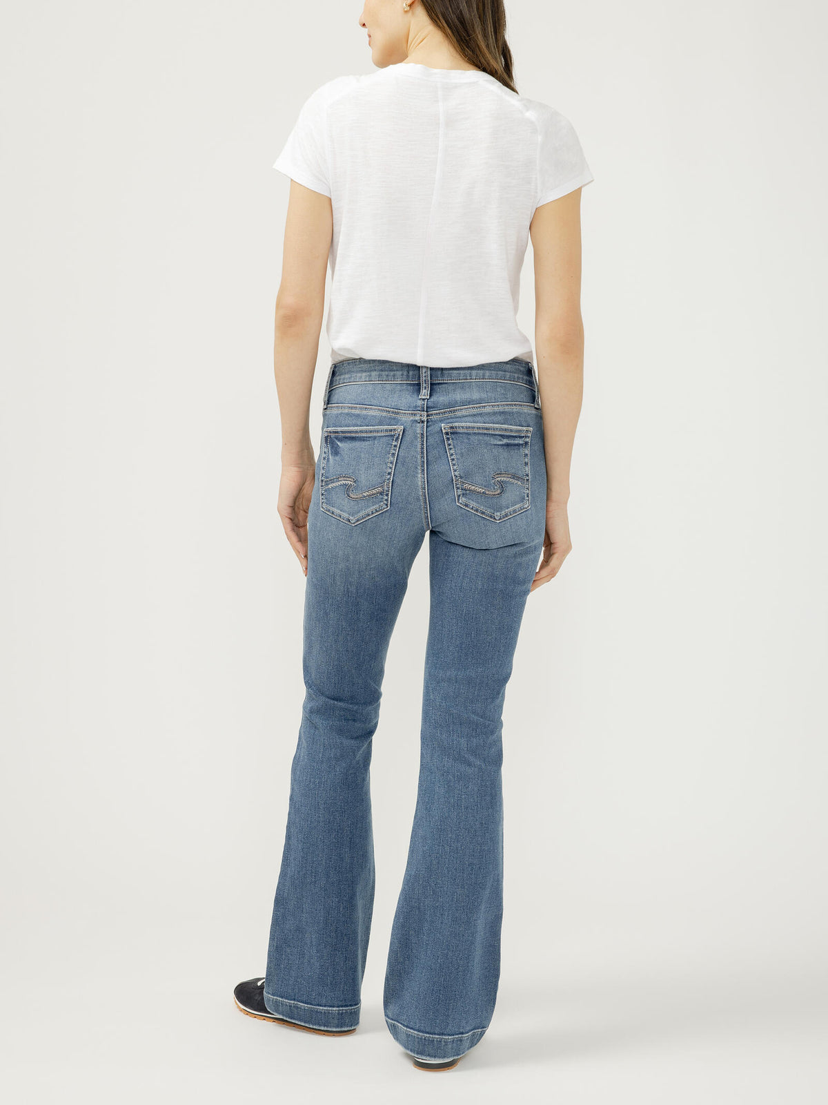 Silver Womens Elyse Mid Rise Bootcut Jeans