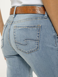 Silver Womens Suki Mid Rise Trouser Leg Frontier Strong Jeans