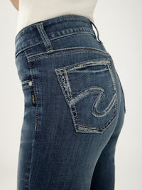 Silver Womens Suki Mid Rise Bootcut Luxe Stretch Jeans