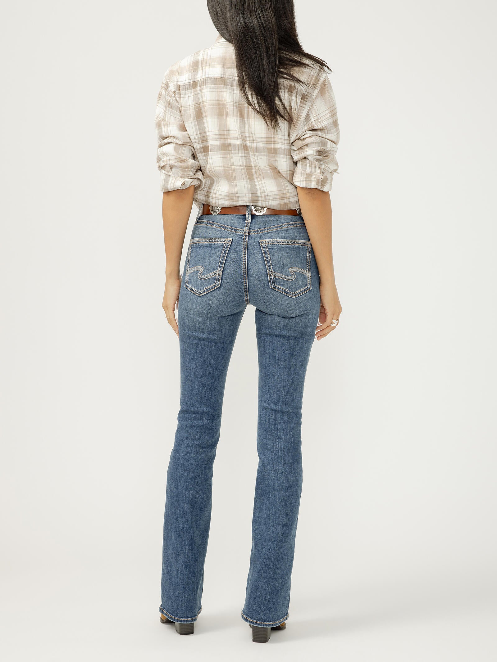 Silver Womens Avery High Rise Bootcut Frontier Strong Jeans