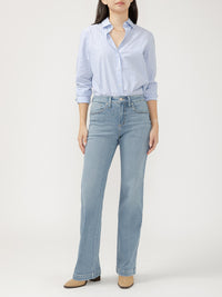 Silver Womens Avery High Rise Trouser Leg Jeans