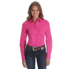 WRANGLER WOMENS SOLID LONG SLEEVE SNAP SHIRT