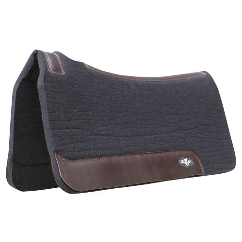 Professional's Choice Steam Pressed Felt Roper Saddle Pad  - (31" x 32") Black