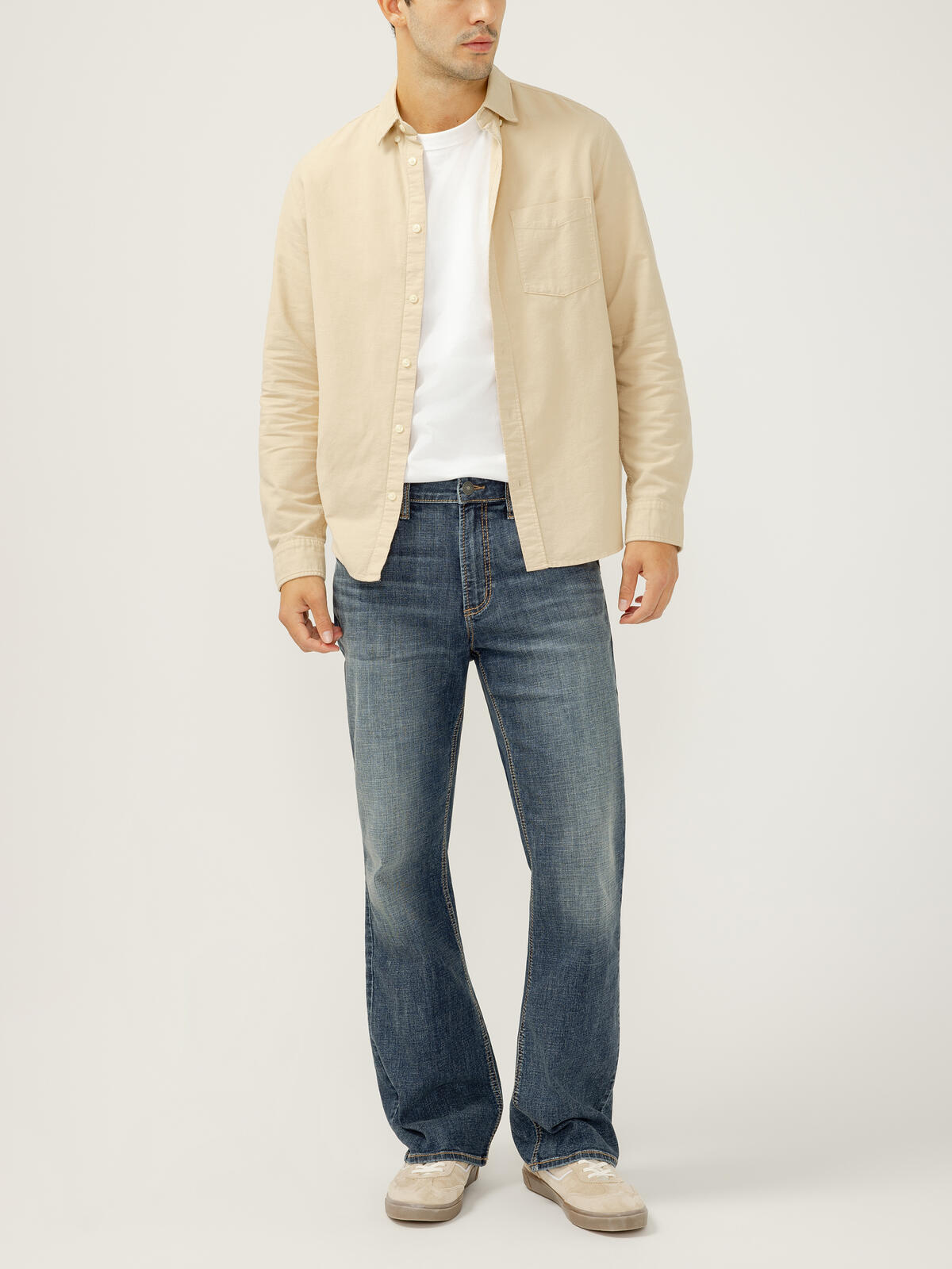 Silver Mens Craig Classic Fit Bootcut Jeans
