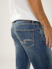Silver Mens Zac Relaxed Fit Straight Leg Jeans