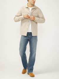Silver Mens Zac Relaxed Fit Straight Leg Jeans