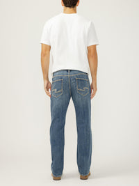 Silver Mens Zac Relaxed Fit Straight Leg Jeans