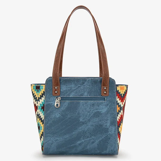 Montana West Aztec Jean Denim Collection Tote