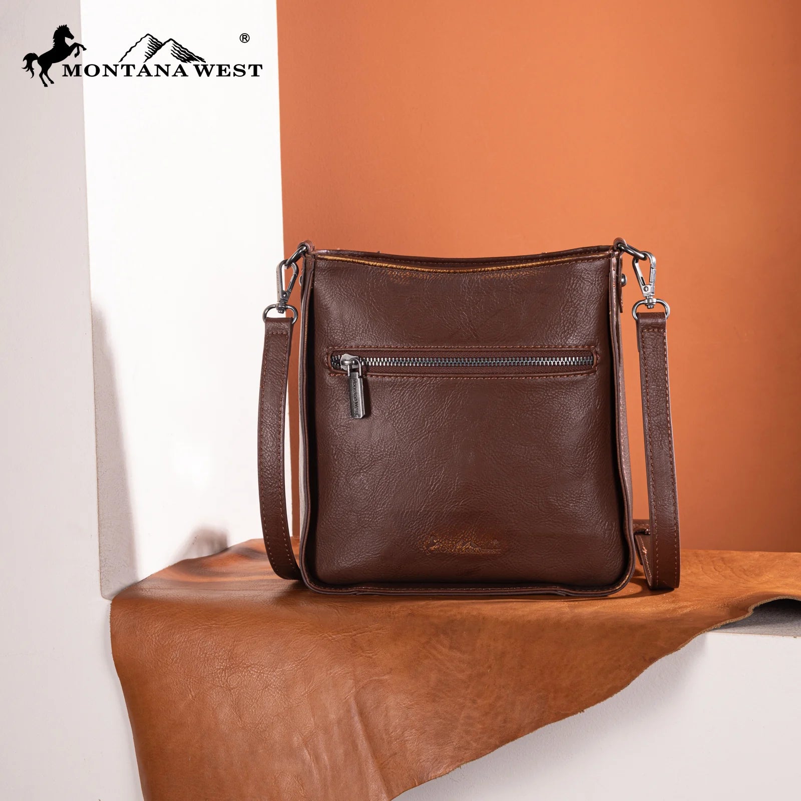 Montana West Embroidered Aztec Crossbody - Brown