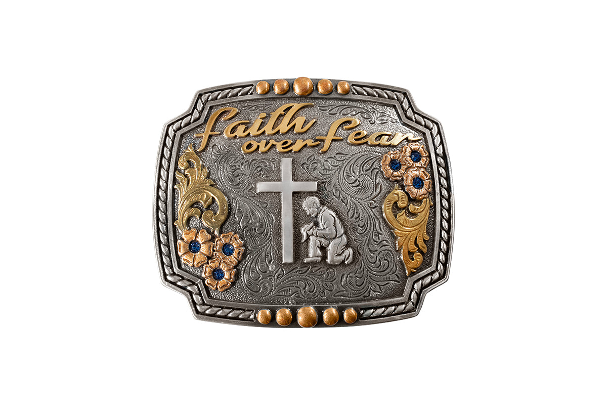 Nocona Mens Buckle Rectangle Faith Over Fear