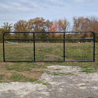 12' MESH BORDER WIRE MESH GATE (BLACK)