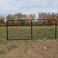 10' MESH BORDER WIRE MESH GATE (BLACK)