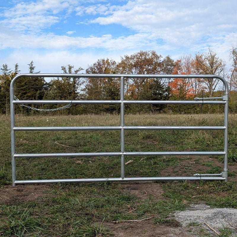 8' Galvanized 5-Bar BORDER Tube Gate