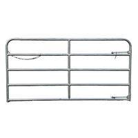 8' Galvanized 5-Bar BORDER Tube Gate