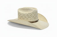 TEXAS GOLD STRAW HAT WITH BROWN BAND