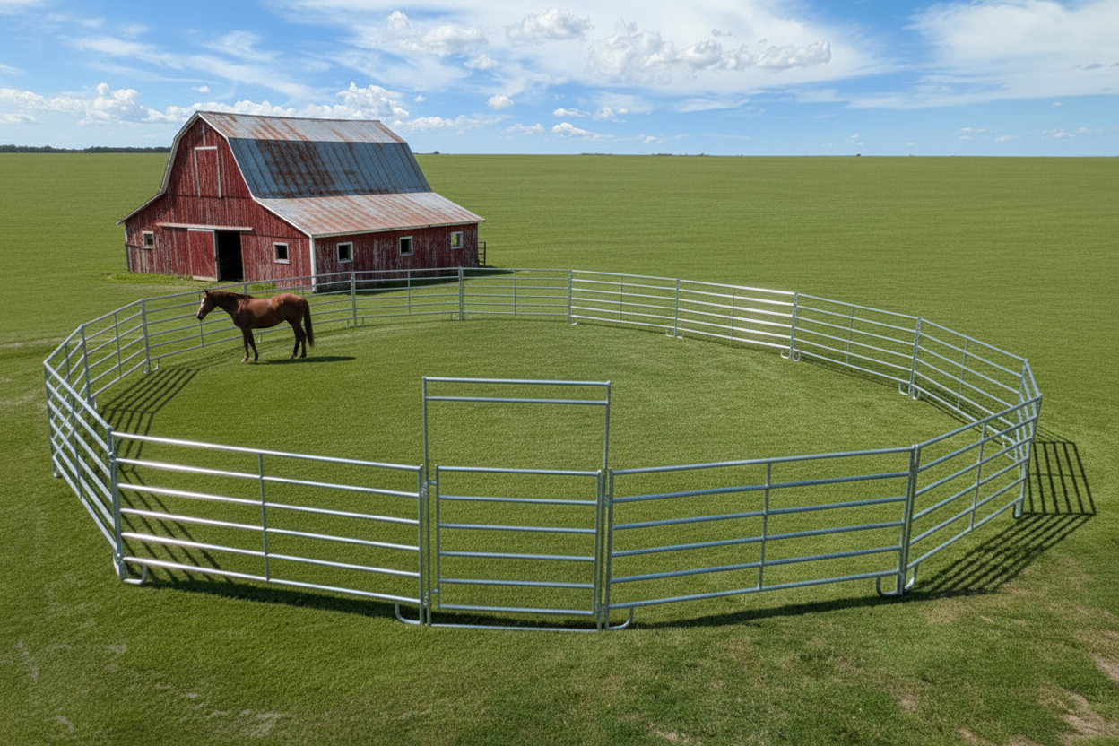ENCLOS RONDE DE 40 PIEDS (PANNEAU DE 13 X 10 PIEDS ET 1 PORTAIL)