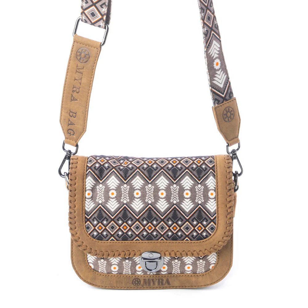 Myra Nuevas Mosaic Crossbody Bag in Desert Brown