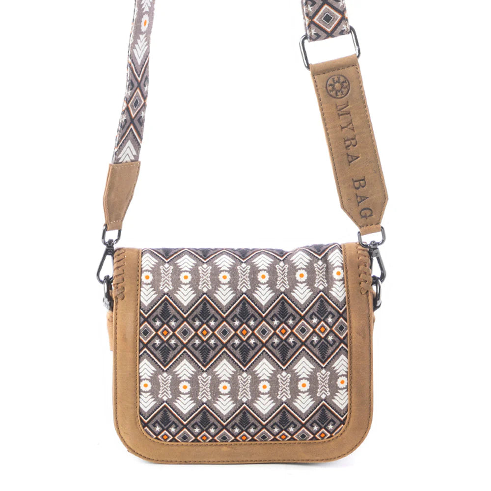 Myra Nuevas Mosaic Crossbody Bag in Desert Brown