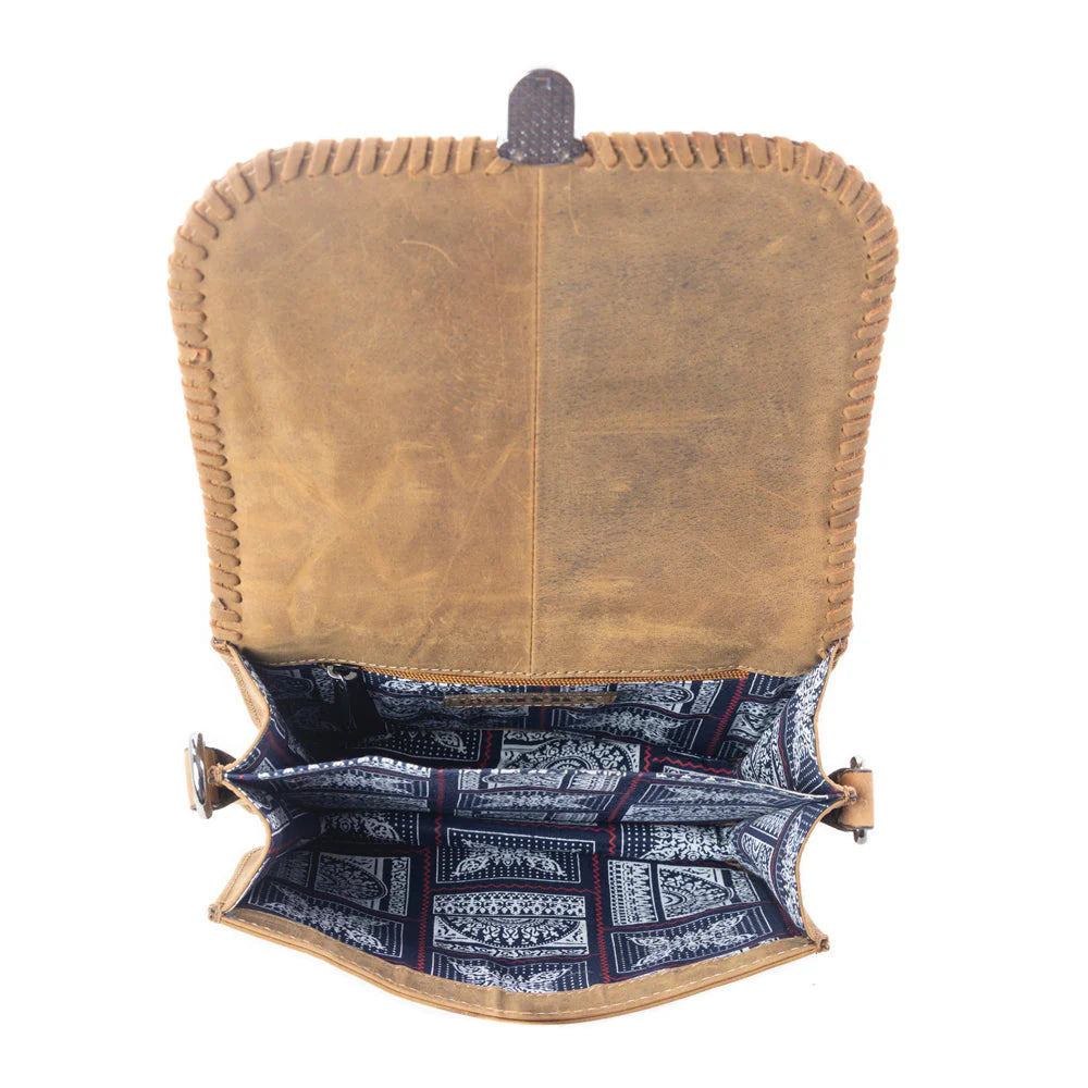 Myra Nuevas Mosaic Crossbody Bag in Desert Brown