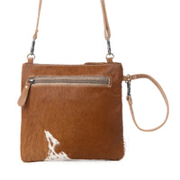 Myra Ornate Brown Leather & Hairon Bag