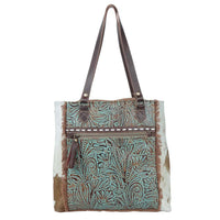 MYRA AMETHYST CANVAS AND HAIRON BAG