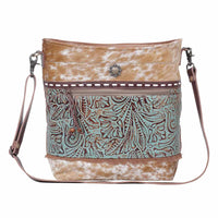 MYRA PERIDOT CANVAS & HAIRON BAG