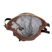 MYRA PERIDOT CANVAS & HAIRON BAG