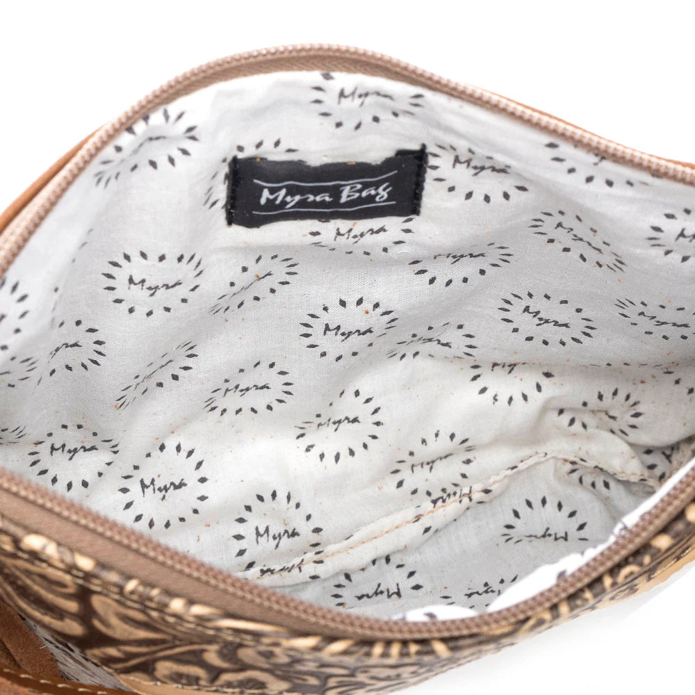 Myra Mescalaro Hill Leather & Hairon Bag in Gold Fleck
