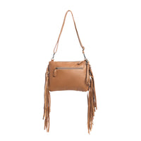 Myra Mescalaro Hill Leather & Hairon Bag in Warm Caramel