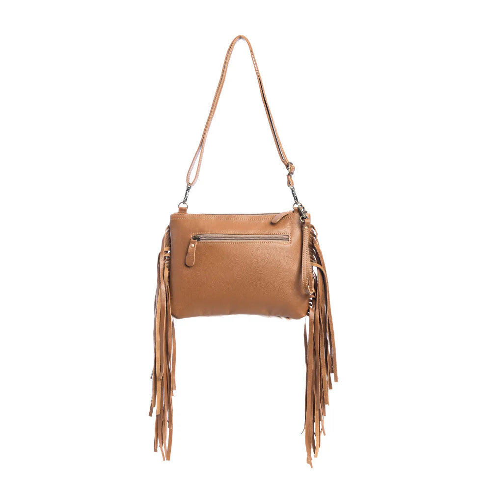 Myra Mescalaro Hill Leather & Hairon Bag in Warm Caramel
