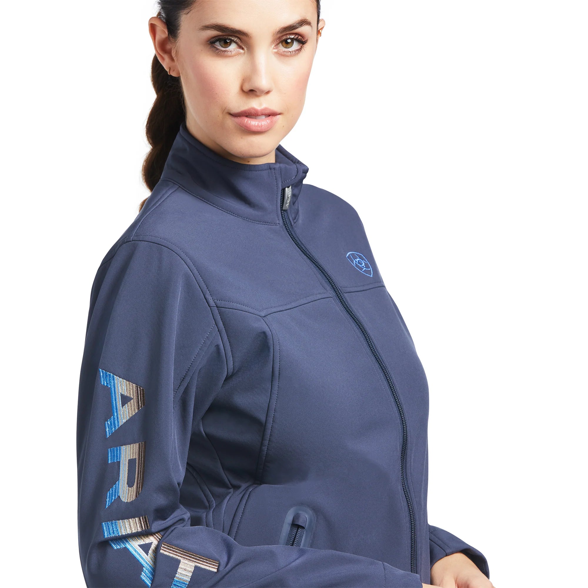 ARIAT WOMENS TEAM SOFTSHELL - BLUE NIGHTS