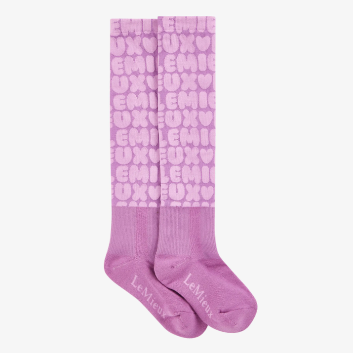 LeMieux Footsie Socks Bubble Font - Fondant