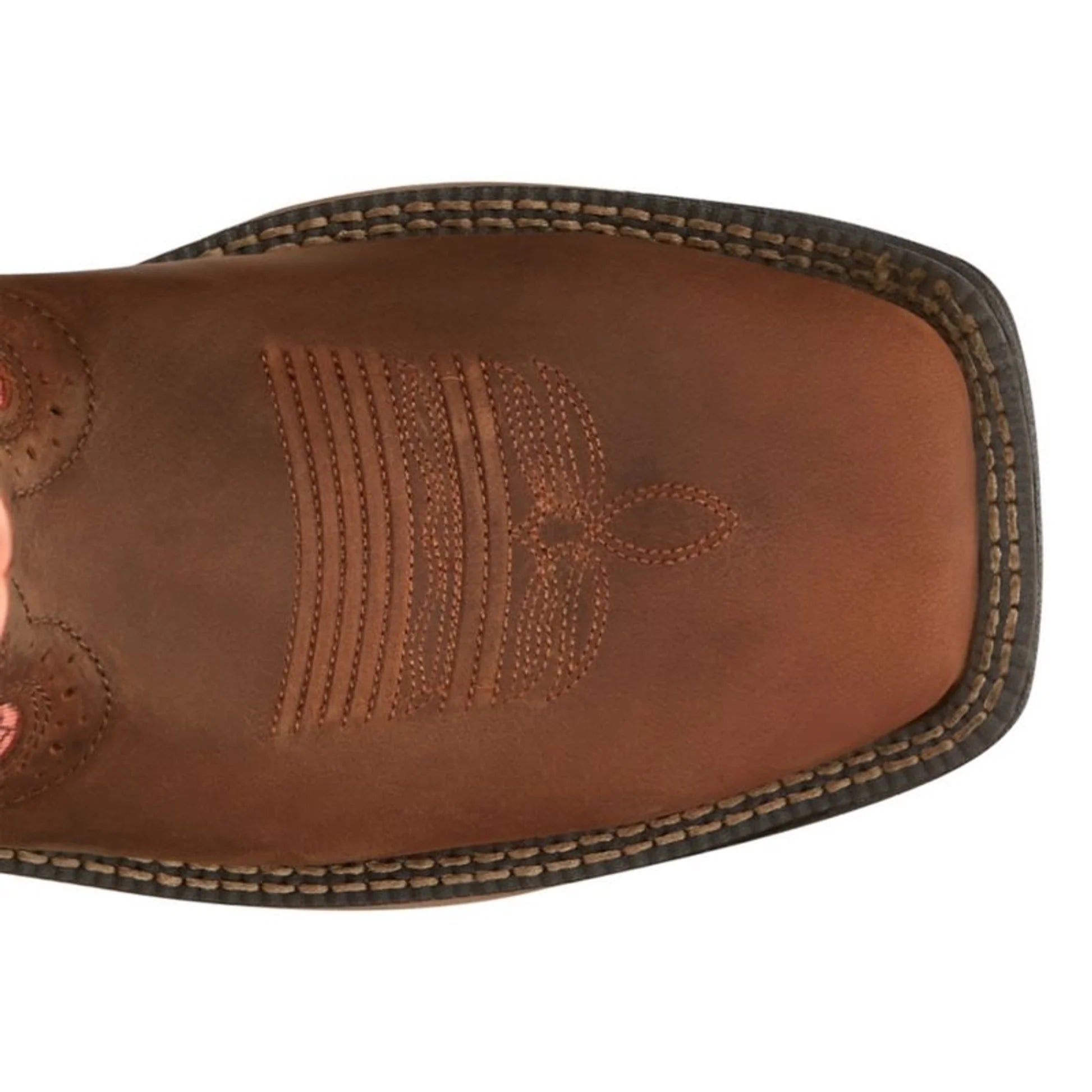 Justin Womens Rush Russet Brown Water Buffalo Waterproof Square Toe Boot