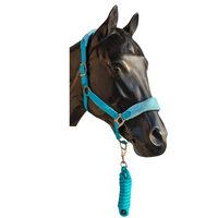 FLEECE NOSE NYLON BREAKAWAY HALTER WITH LEAD