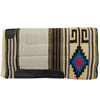 NAVAJO SADDLE BLANKET WITH FLEECE BOTTOM - 36" X 34"