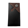 WESTERN GENIUNE LEATHER MENS LONG BIFOLD WALLET - HORSE CONCHO EMBOSSED