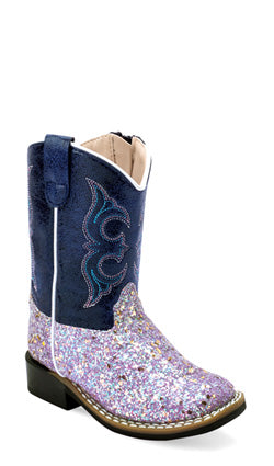 Old West Toddler Cowboy Boots - Sparkle Blue