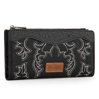 Wrangler Embroidered Bi-Fold Wallet - Black
