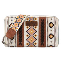 Wrangler Southwestern Art Print Wallet - Coffee
