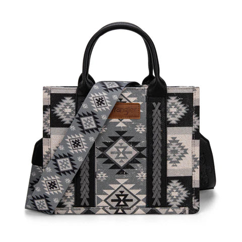 WRANGLER AZTEC PATTERN DUAL SIDED PRINT TOTE BAG