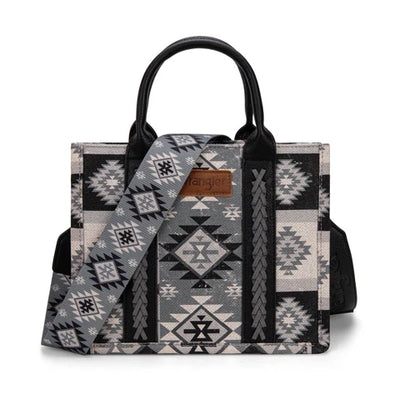 WRANGLER AZTEC PATTERN DUAL SIDED PRINT TOTE BAG