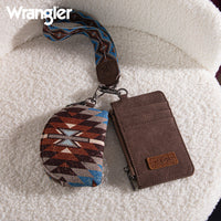 Wrangler Southwestern Art Print Dual Pouch Wristlet