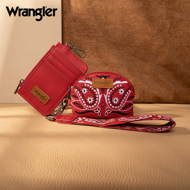Wrangler Paisley RFID Blocking Card Coin Pouch Set