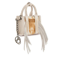 Wrangler Cowhide Mini Fringe Tote / Keychain Bag