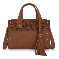 Wrangler Western Tooled Tote Crossbody